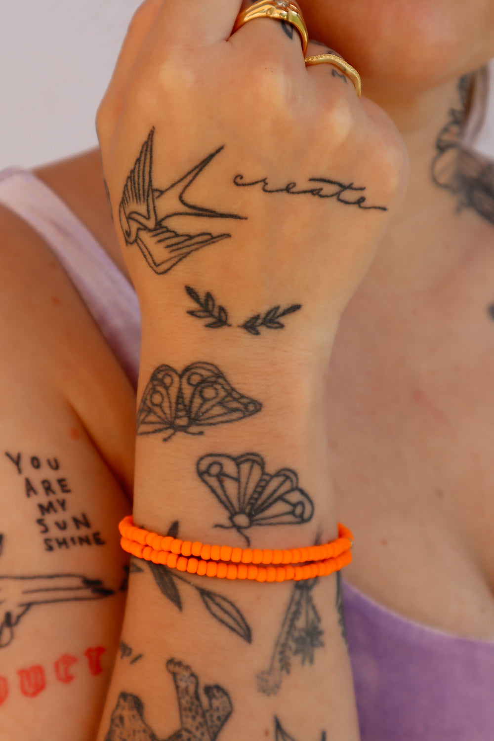 Hannie Bannanie Matte Orange Friendship Bracelet