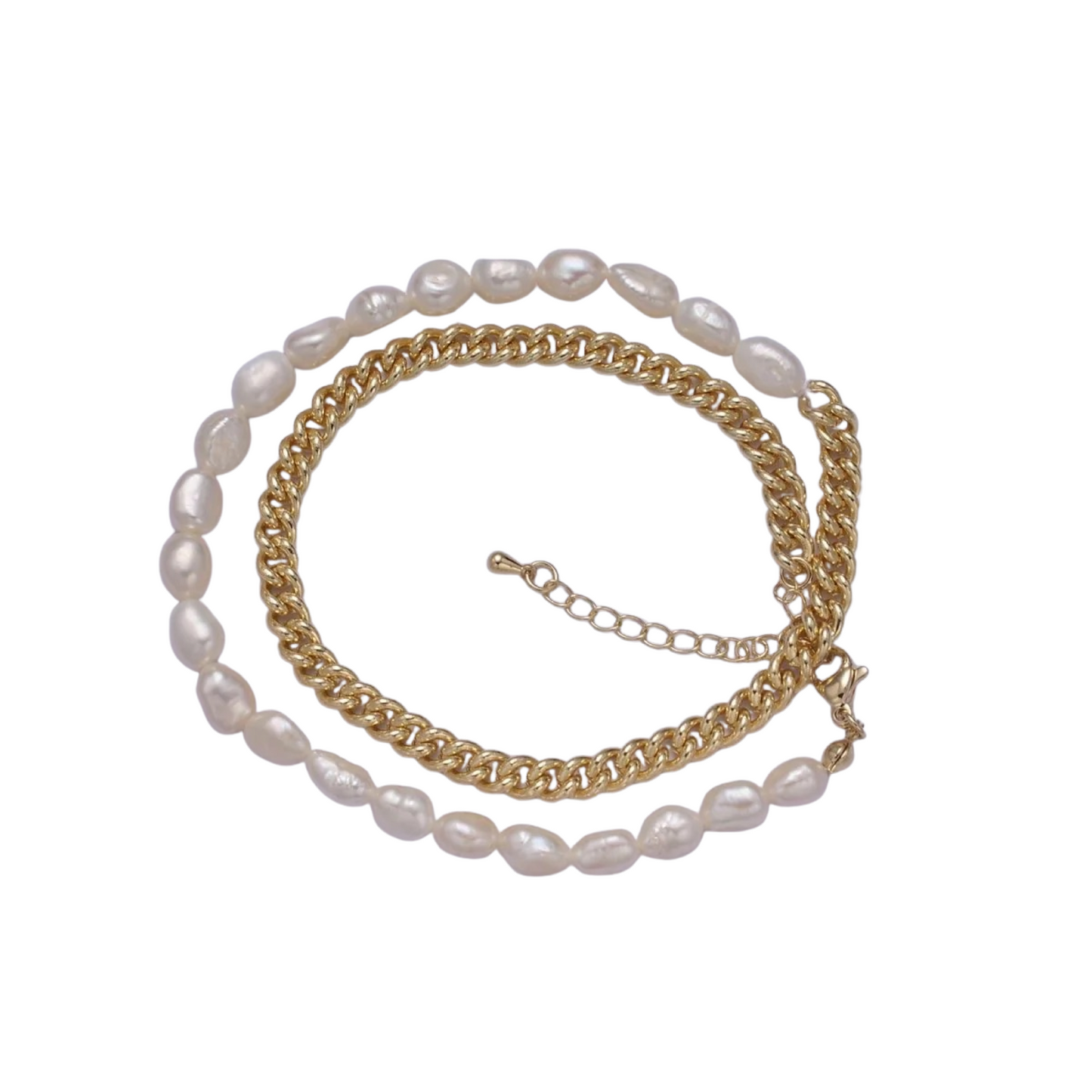 50/50 Pearl Gold Necklace