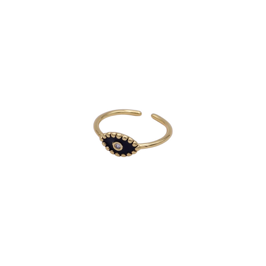 Black Evil Eye Ring