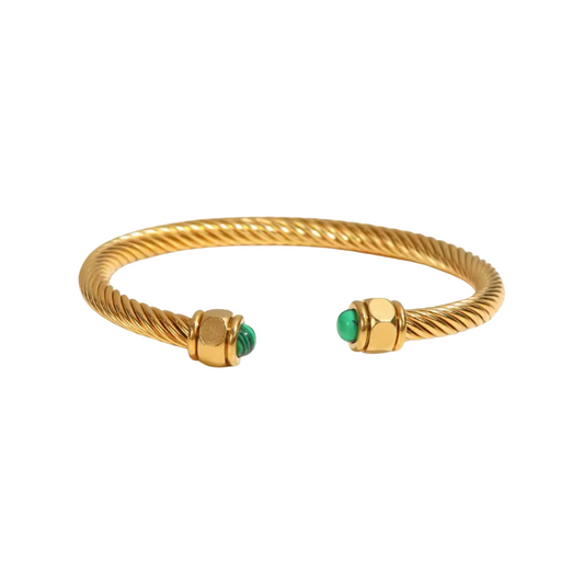 Emerald Tiger Eye Rope Bangle