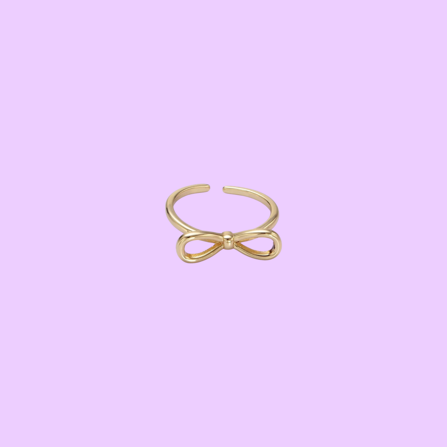Dainty Bow Ring - Gold