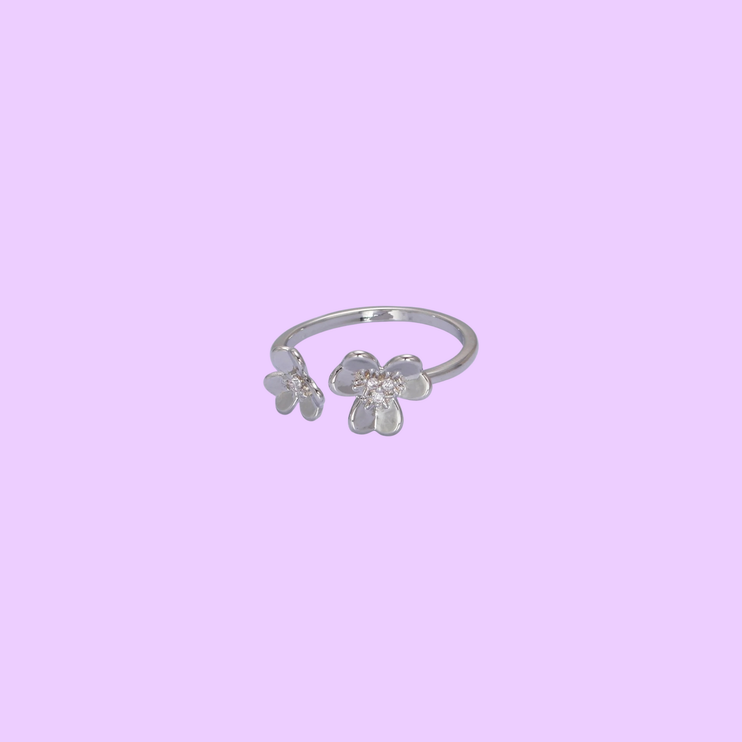 Flower Ring- Silver