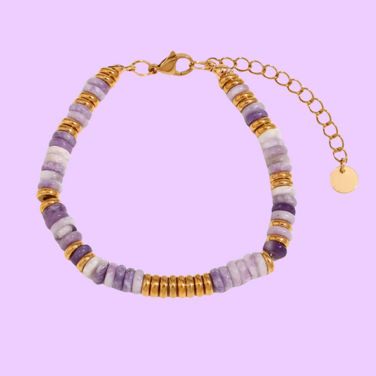 Lilac Mix Stone Bracelet