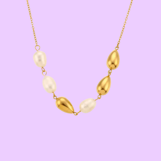 Saltwater Pearl Gold Statement Necklace