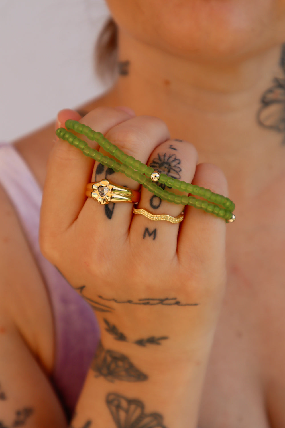 Keroppi Matte Lime Friendship Bracelet
