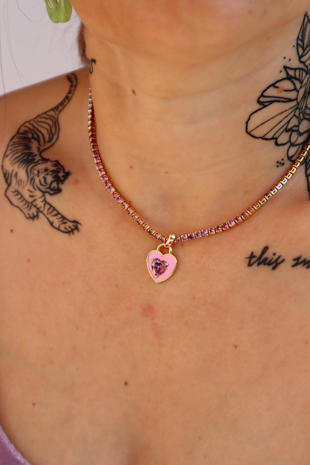 Markie Pink/Lilac Sparkle Necklace