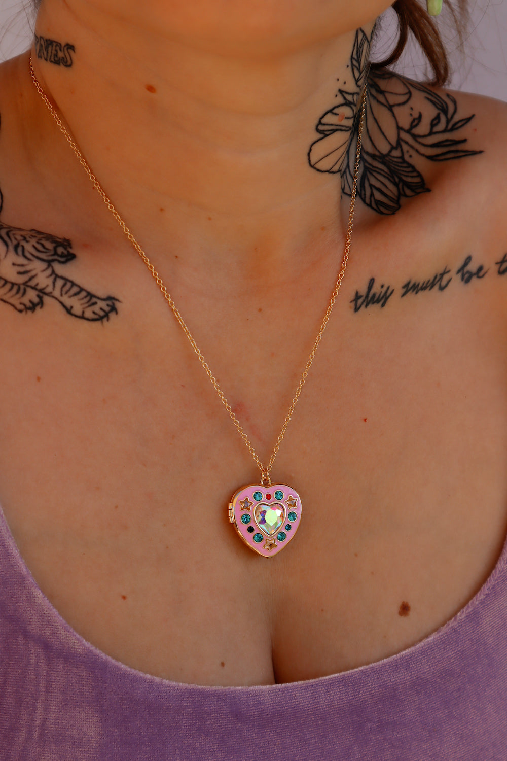 Polly Pocket Locket Necklace- Heart