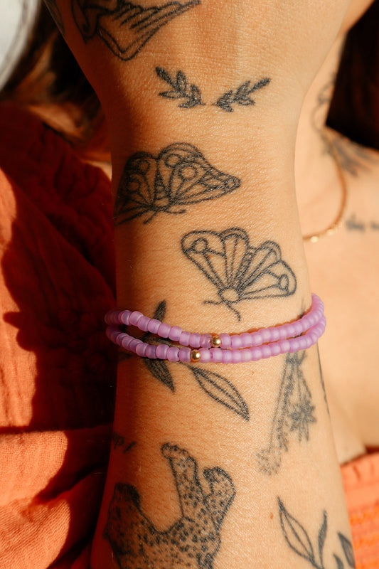 Sunset Lavendar Matte Friendship Bracelet